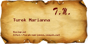 Turek Marianna névjegykártya